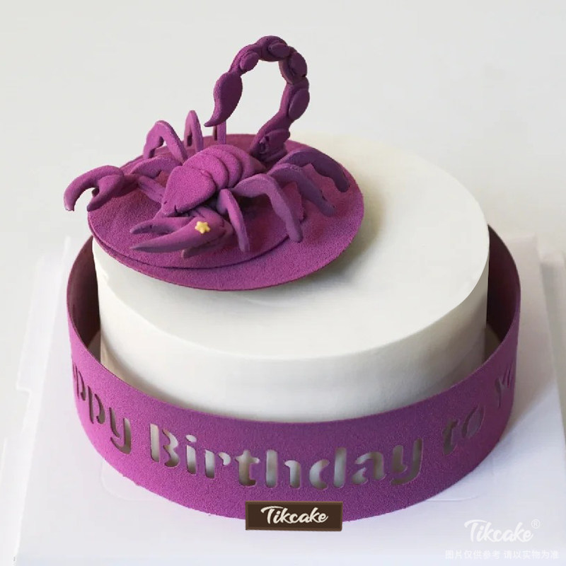 天蝎座主题紫色系鲜奶蛋糕（10.24-11.22）