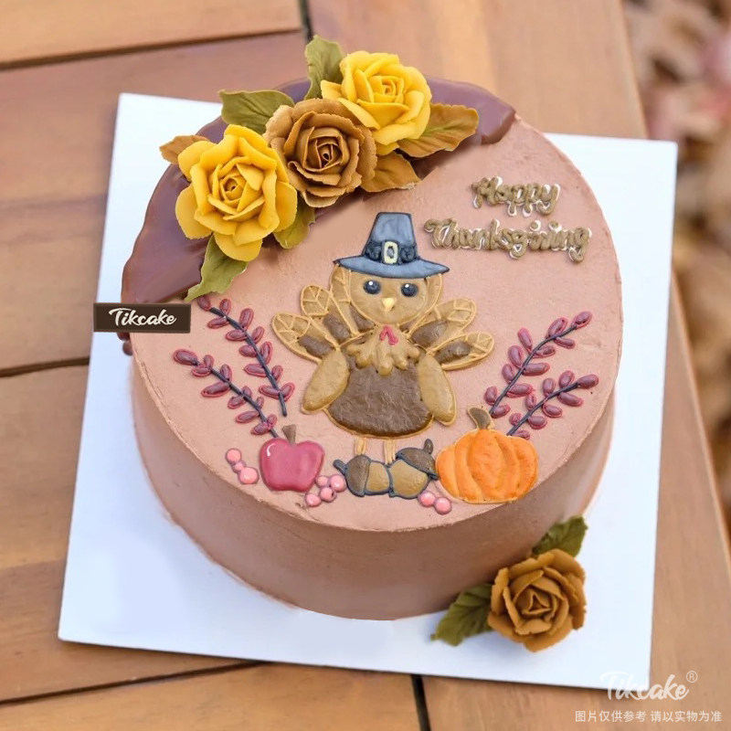 感恩节主题高级裱花蛋糕
