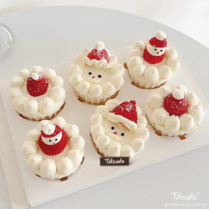 圣诞主题纸杯蛋糕（共6个）