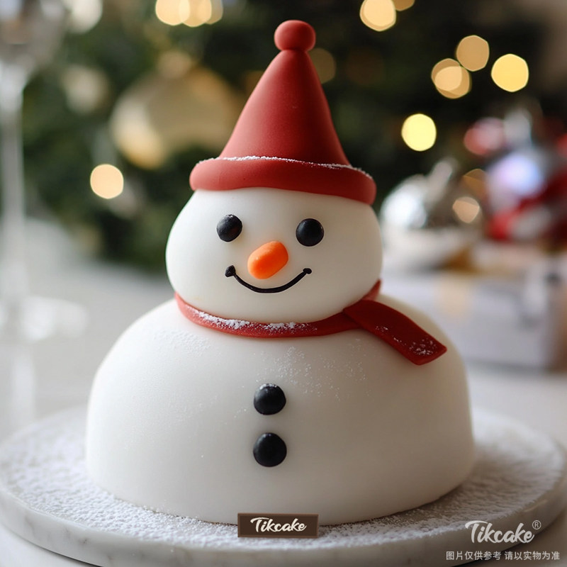 原创圣诞小雪人主题鲜奶蛋糕（二）