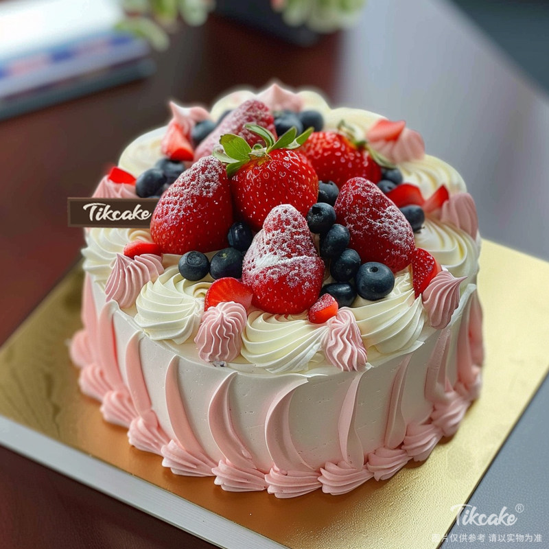 原创简约草莓鲜奶蛋糕（二）