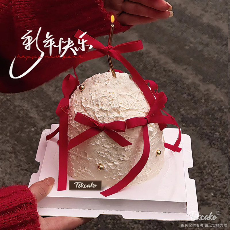 2025新年主题简约鲜奶蛋糕（二）