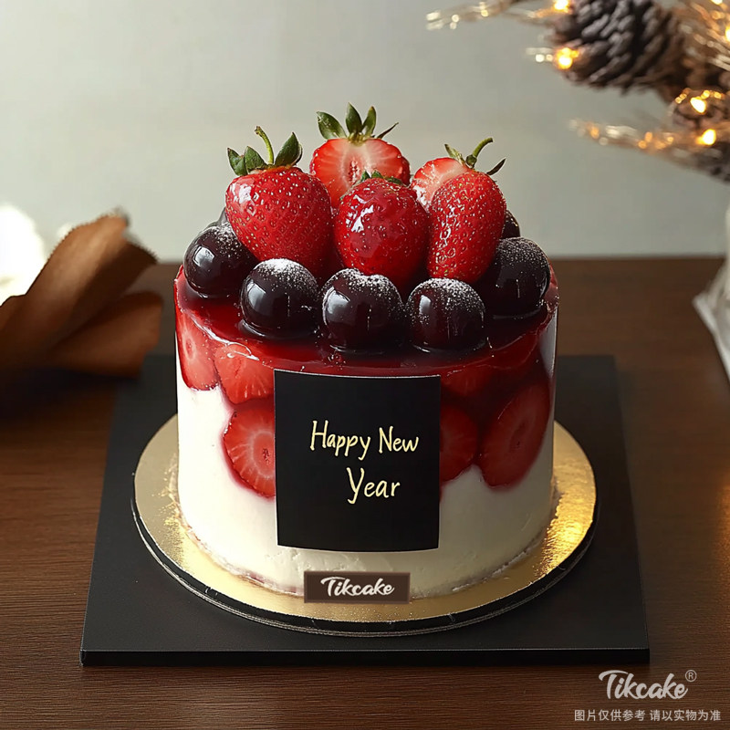 原创2026新年主题水果鲜奶蛋糕（二）