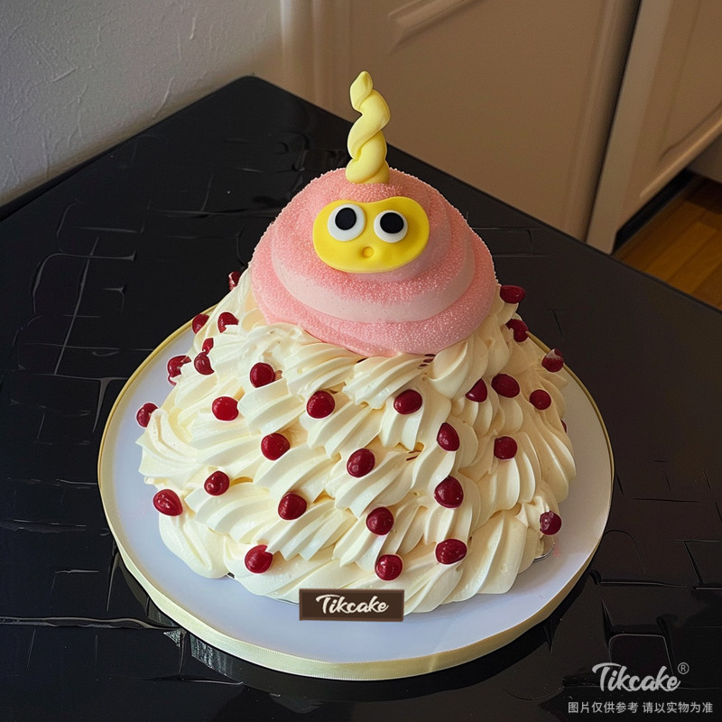 原创2025新年可爱蛇年蛋糕