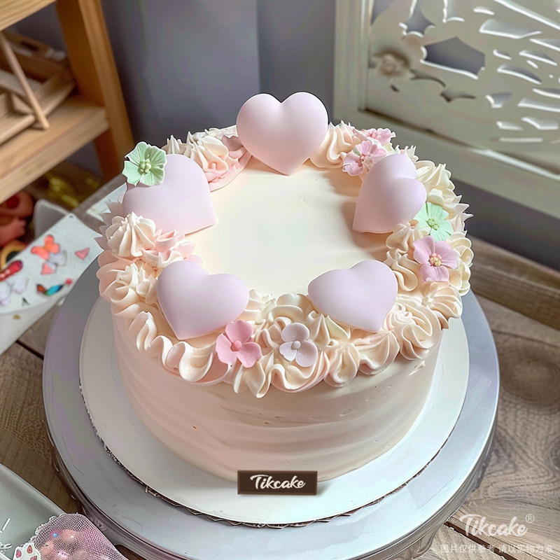 原创爱心主题鲜奶蛋糕（二十三）