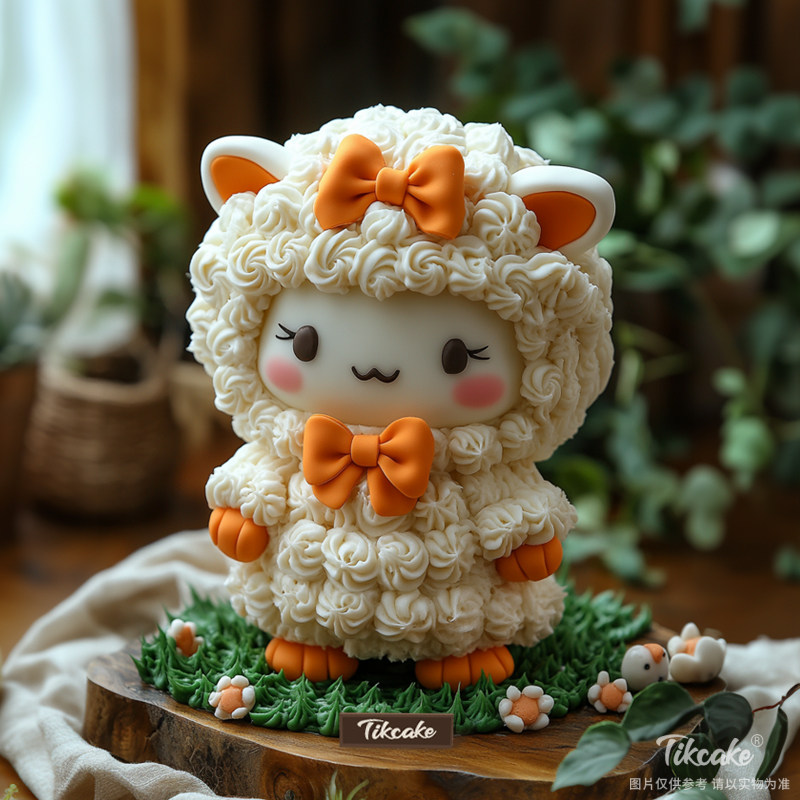 原创可爱小猫主题翻糖鲜奶蛋糕（五）