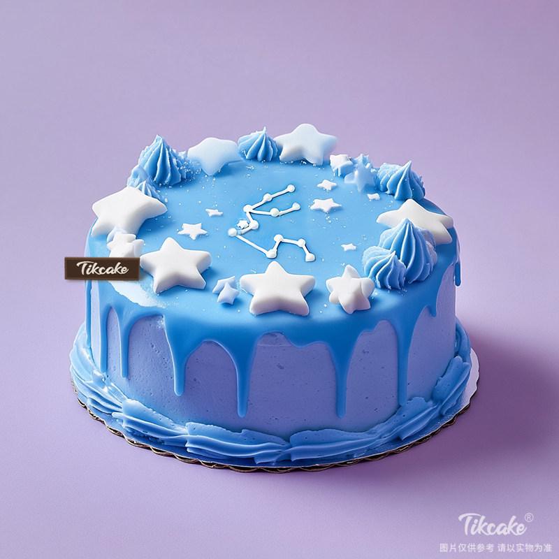 原创水瓶座主题鲜奶蛋糕二（1.20-2.18）