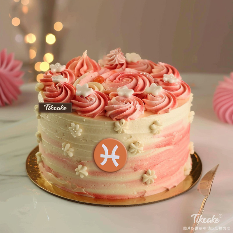 原创双鱼座主题鲜奶蛋糕（2.19-3.20）