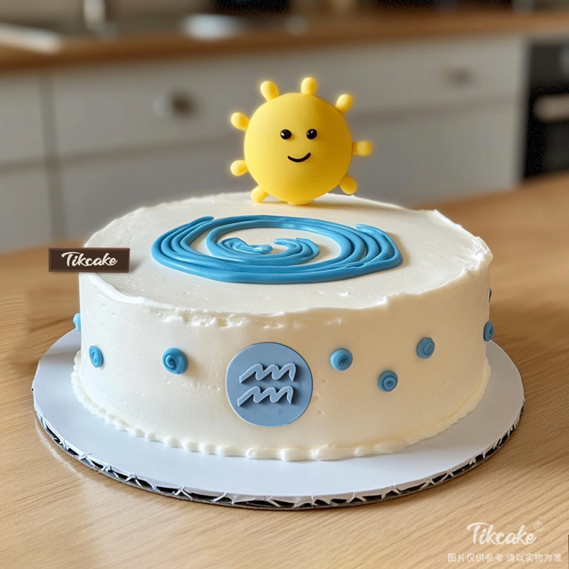 原创水瓶座主题鲜奶蛋糕六（1.20-2.18）