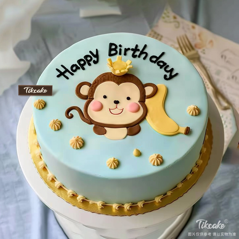 原创十二生肖猴主题鲜奶蛋糕（三）