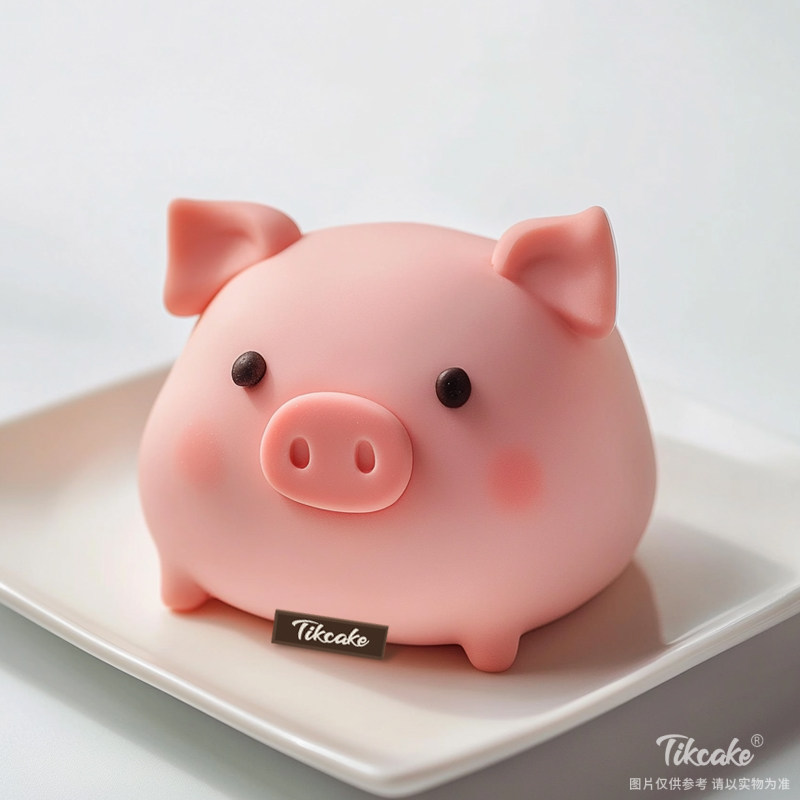 原创十二生肖猪主题翻糖鲜奶蛋糕（三）