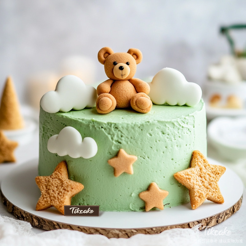 原创可爱小熊主题鲜奶蛋糕