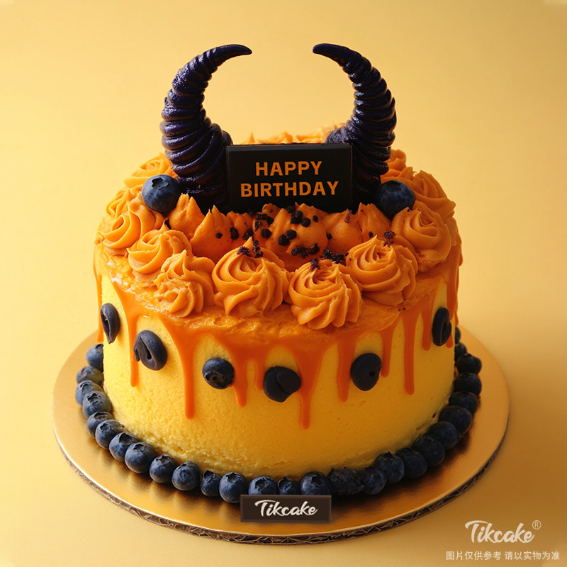 原创金牛座主题翻糖鲜奶蛋糕二（4.20-5.20）