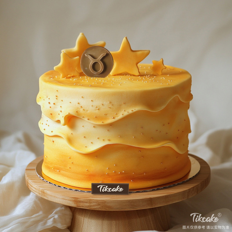 原创金牛座主题翻糖鲜奶蛋糕三（4.20-5.20）