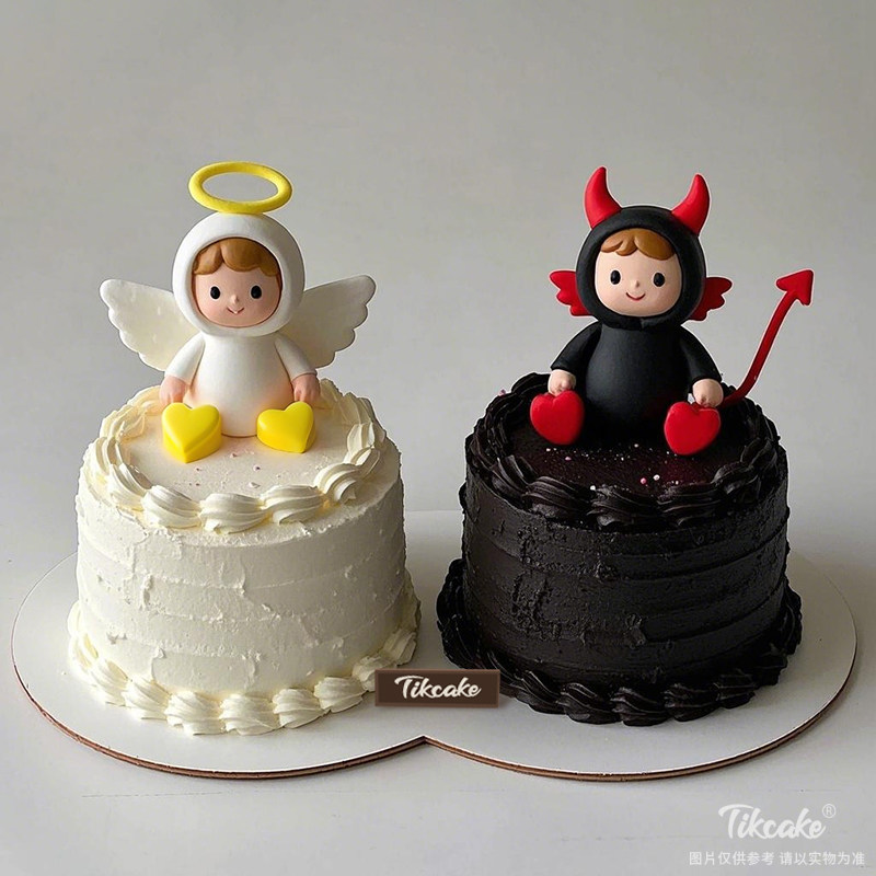 原创双子座主题双拼翻糖鲜奶蛋糕（5.21-6.21）