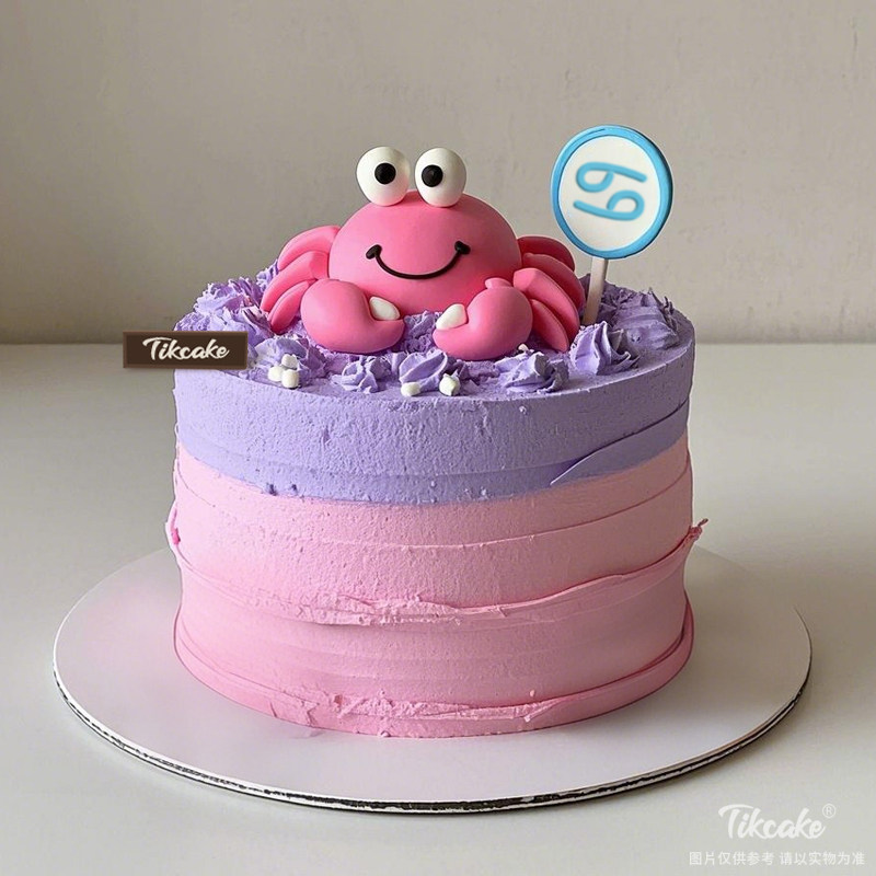 原创巨蟹座主题翻糖鲜奶蛋糕六（6.22-7.22）