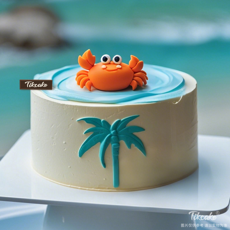 原创巨蟹座主题翻糖鲜奶蛋糕七（6.22-7.22）