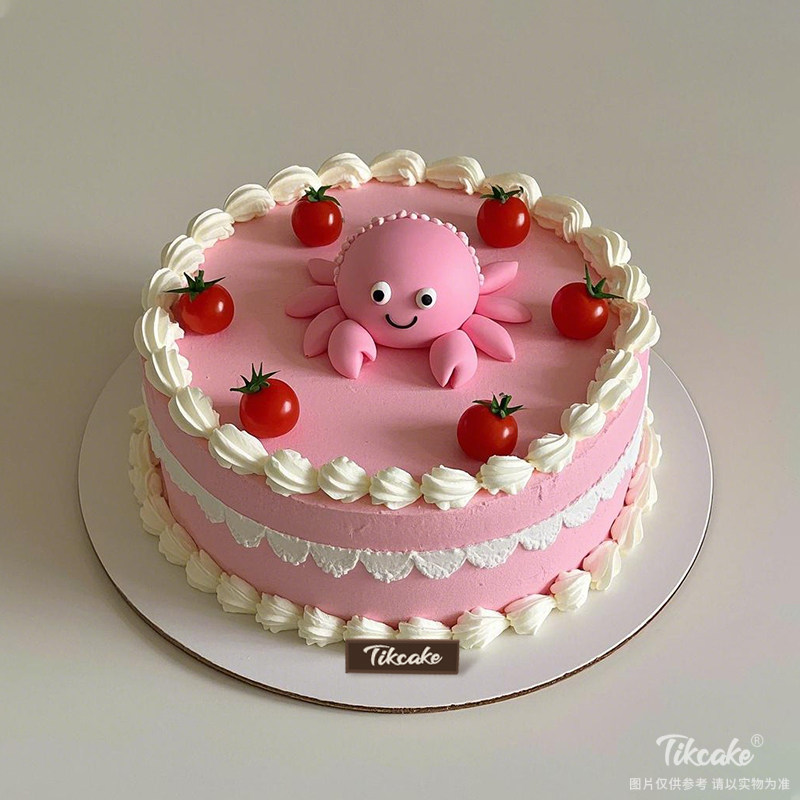 原创巨蟹座主题翻糖鲜奶蛋糕八（6.22-7.22）