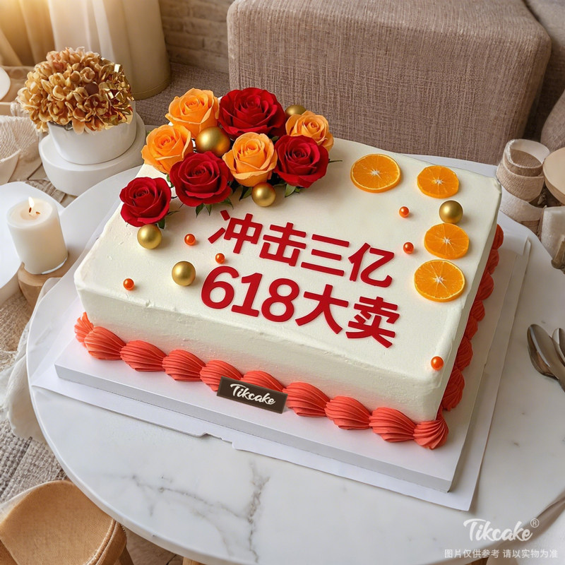 原创“大卖”主题方形企业蛋糕