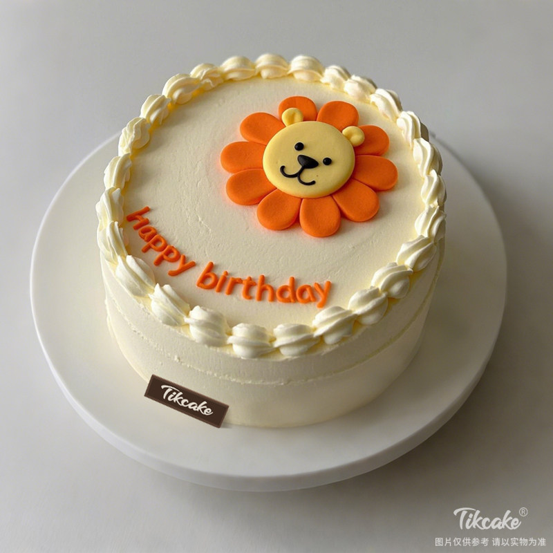 原创狮子座主题翻糖鲜奶蛋糕（7.23-8.22）