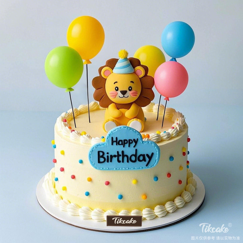原创狮子座主题翻糖鲜奶蛋糕二（7.23-8.22）