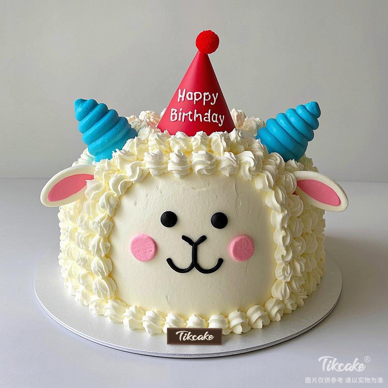原创白羊座主题翻糖鲜奶蛋糕五（3.21-4.19）