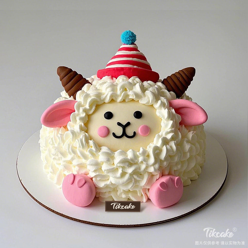 原创白羊座主题翻糖鲜奶蛋糕六（3.21-4.19）