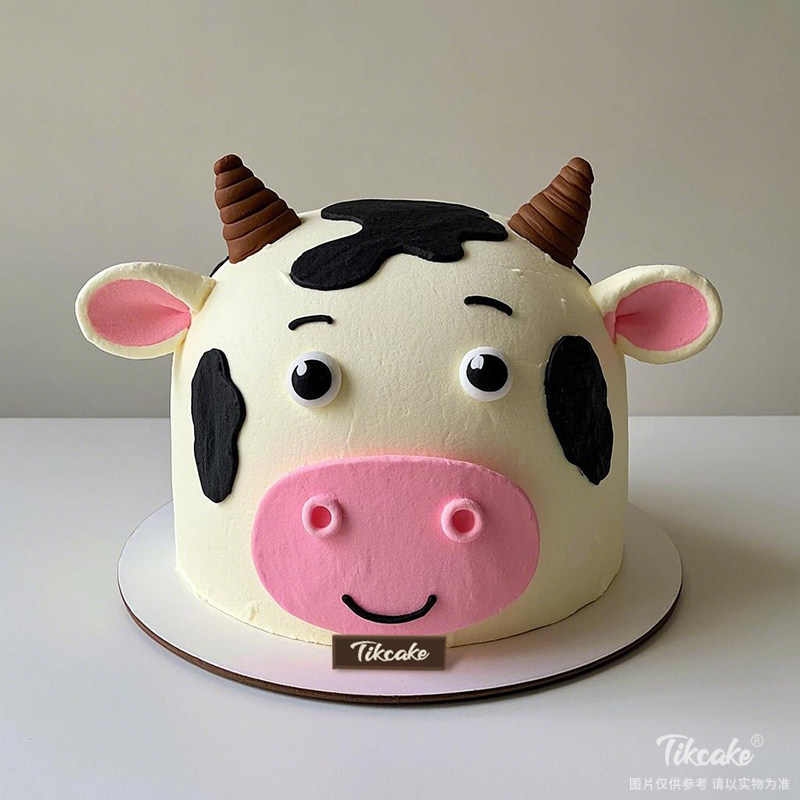 原创金牛座主题翻糖鲜奶蛋糕六（4.20-5.20）