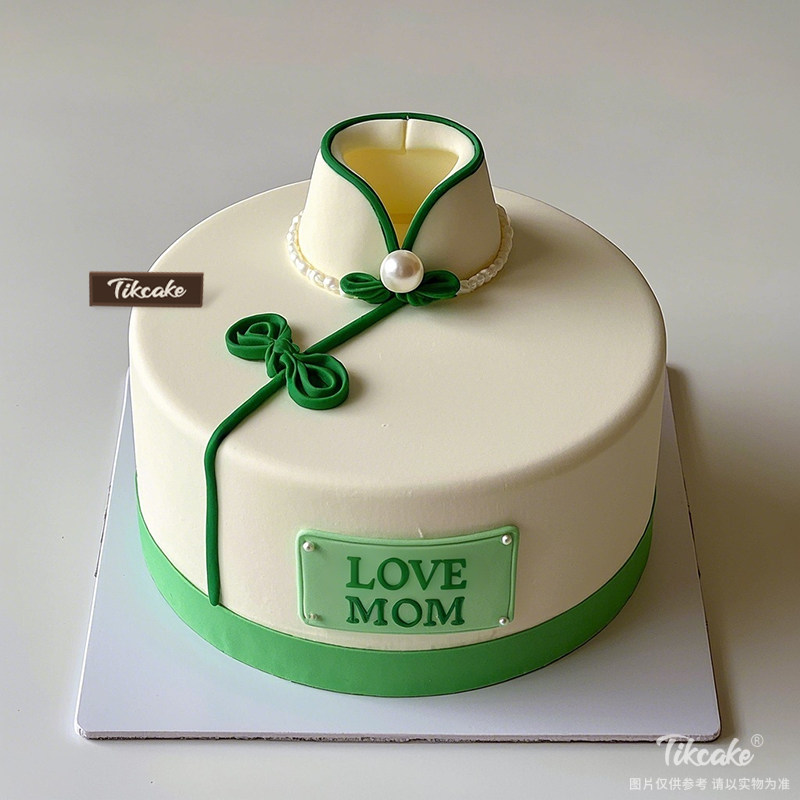 原创送母亲主题翻糖鲜奶蛋糕（二）