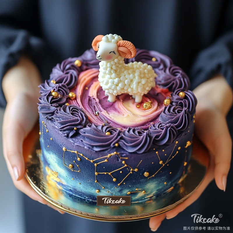 原创白羊座主题翻糖鲜奶蛋糕十（3.21-4.19）
