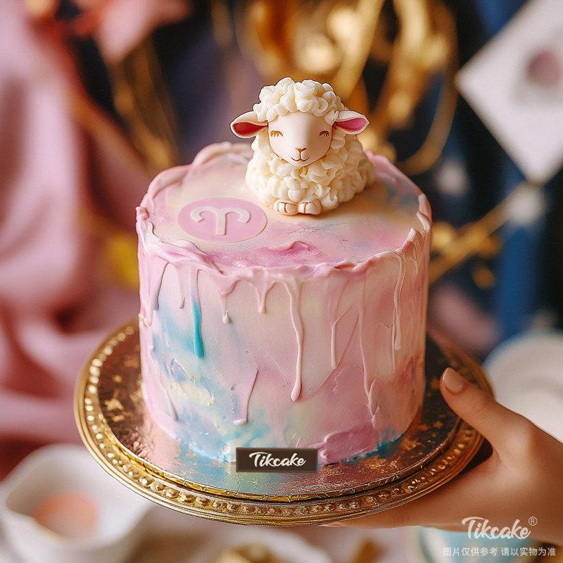 原创白羊座主题翻糖鲜奶蛋糕十一（3.21-4.19）