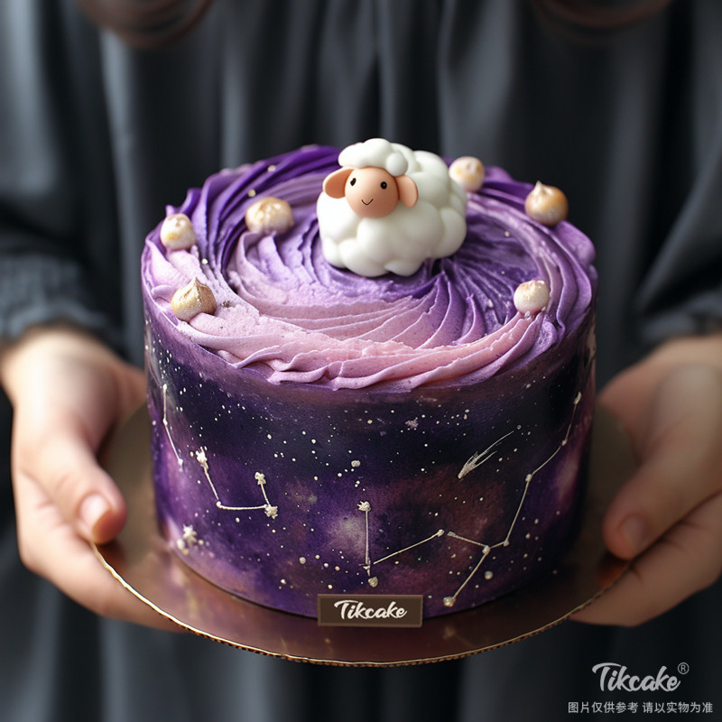 原创十二生肖羊主题翻糖鲜奶蛋糕（七）