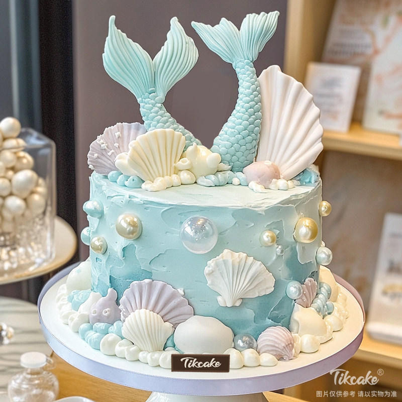 原创超仙美人鱼主题鲜奶蛋糕（四）