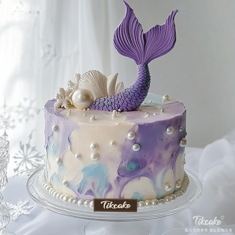 原创超仙美人鱼主题鲜奶蛋糕（五）