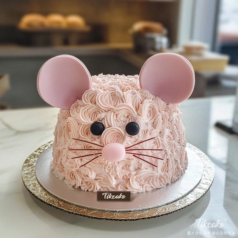 原创十二生肖鼠主题翻糖鲜奶蛋糕（二）