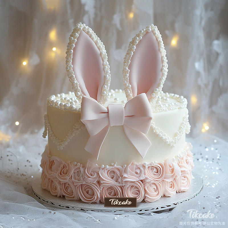 原创十二生肖兔主题翻糖鲜奶蛋糕（四）