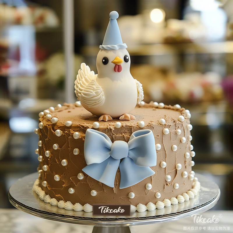 原创十二生肖鸡主题翻糖鲜奶蛋糕（四）