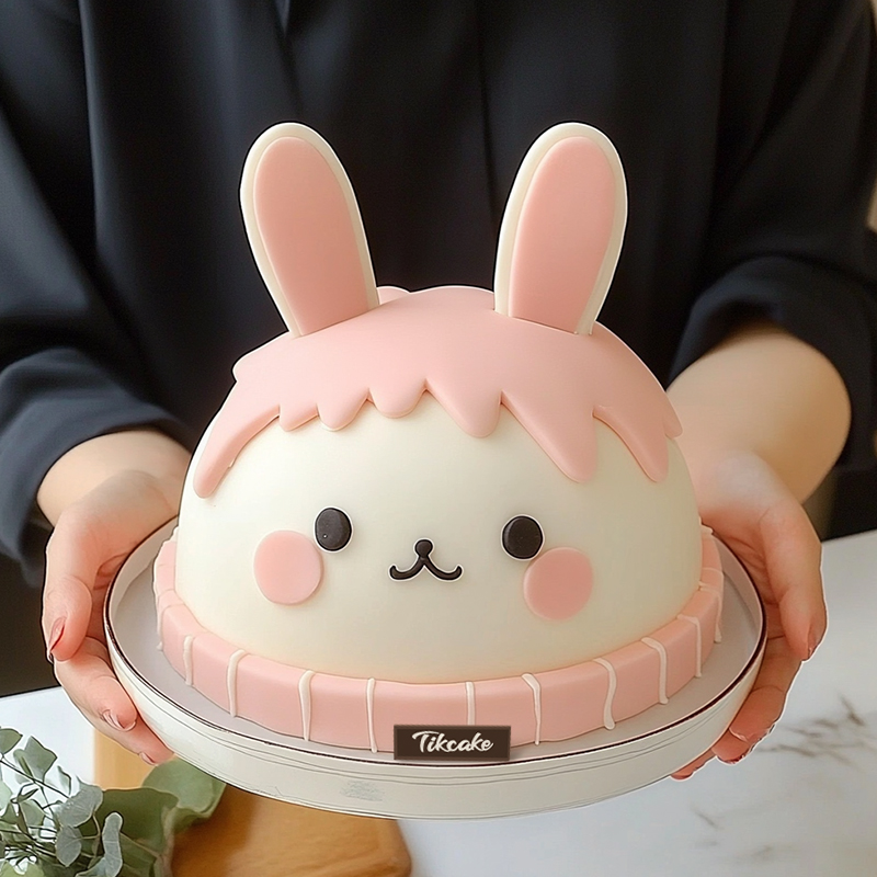 原创十二生肖兔主题翻糖鲜奶蛋糕（五）