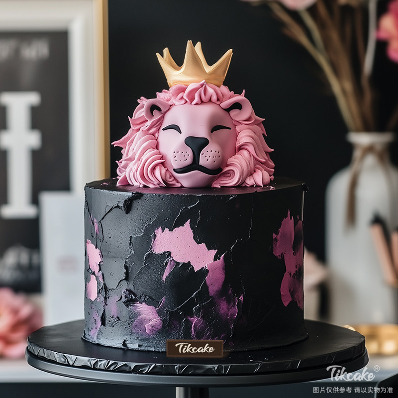 原创狮子座主题翻糖鲜奶蛋糕六（7.23-8.22）
