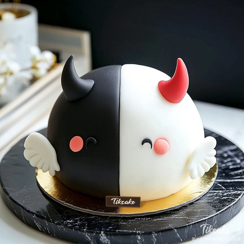 原创双子座主题翻糖鲜奶蛋糕二（5.21-6.21）