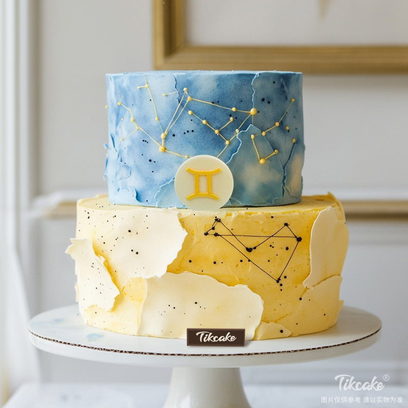 原创双子座主题双层鲜奶蛋糕（5.21-6.21）