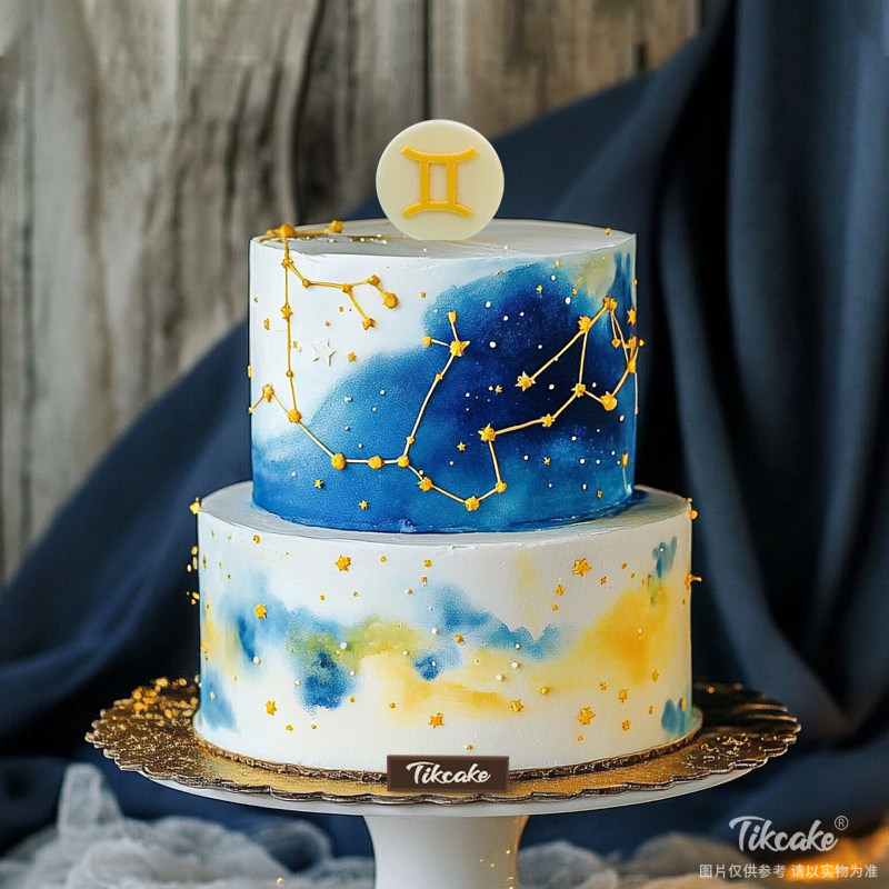 原创双子座主题双层鲜奶蛋糕三（5.21-6.21）
