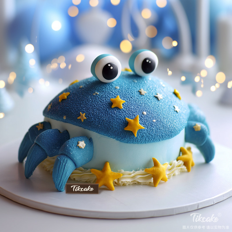 原创巨蟹座主题翻糖鲜奶蛋糕十（6.22-7.22）