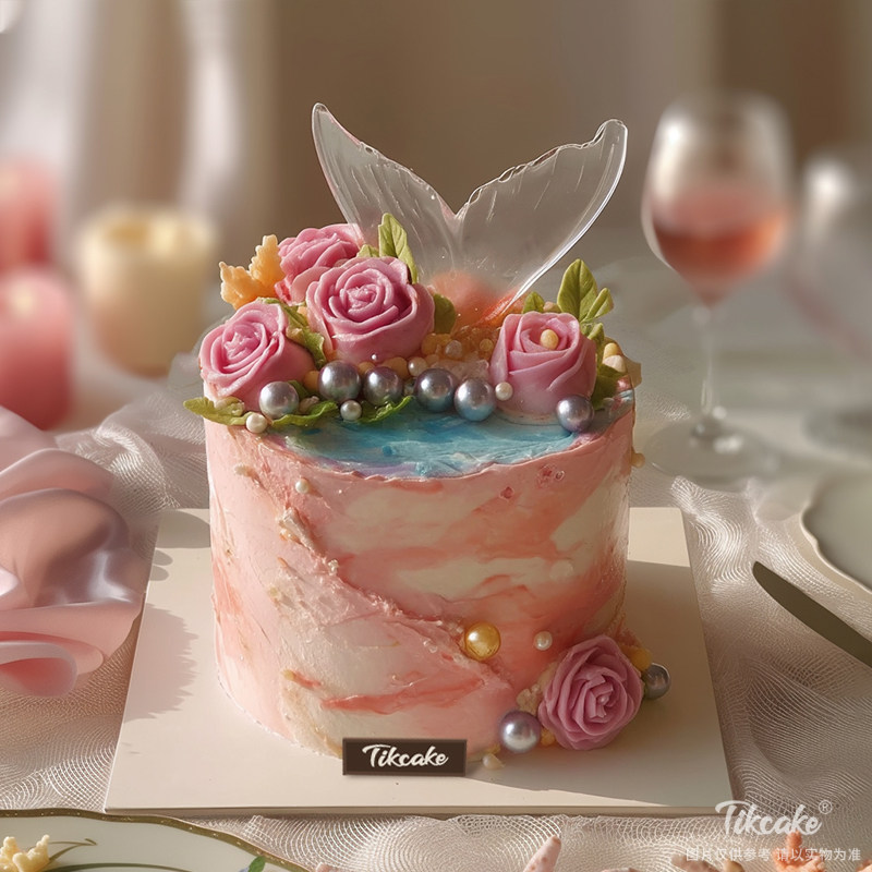 原创人鱼主题翻糖鲜奶蛋糕