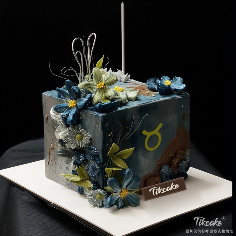 原创金牛座主题方形鲜奶蛋糕三（4.20-5.20）