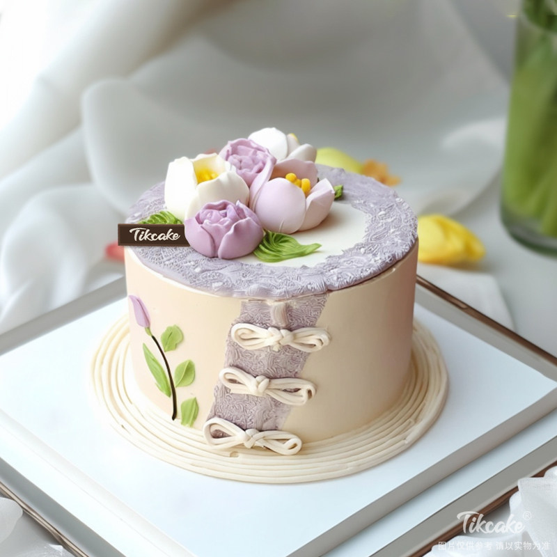 原创旗袍风翻糖鲜奶蛋糕（三）