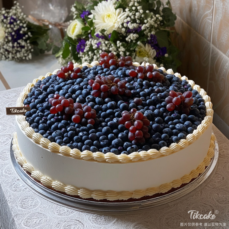 原创圆形水果鲜奶蛋糕（四）