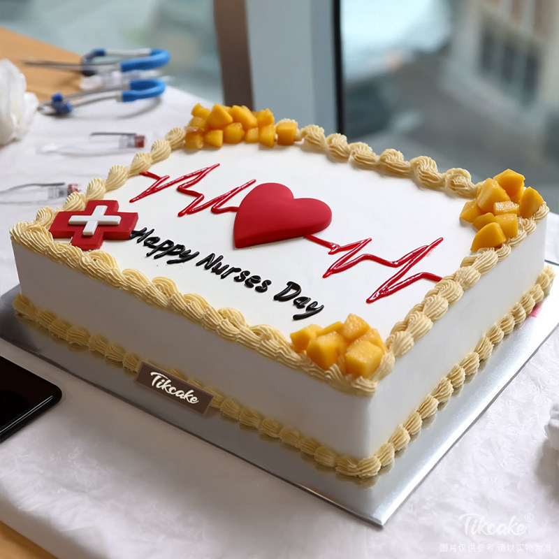 原创护士节主题方形鲜奶蛋糕（二）