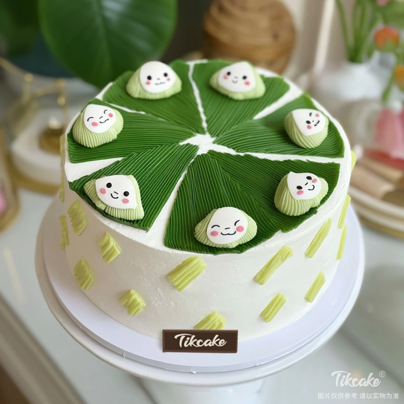 原创端午节主题翻糖鲜奶蛋糕（三）
