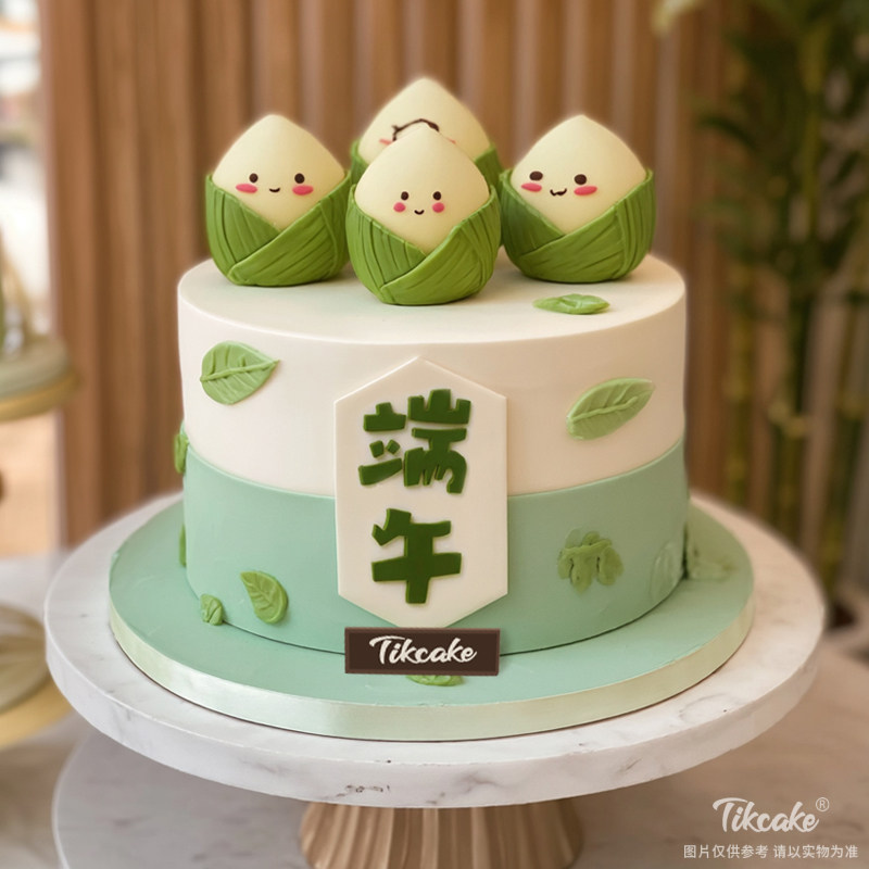 原创端午节主题翻糖鲜奶蛋糕（四）